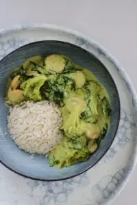 Rijst met broccoli kokoscurry recept van Dokter Tamara