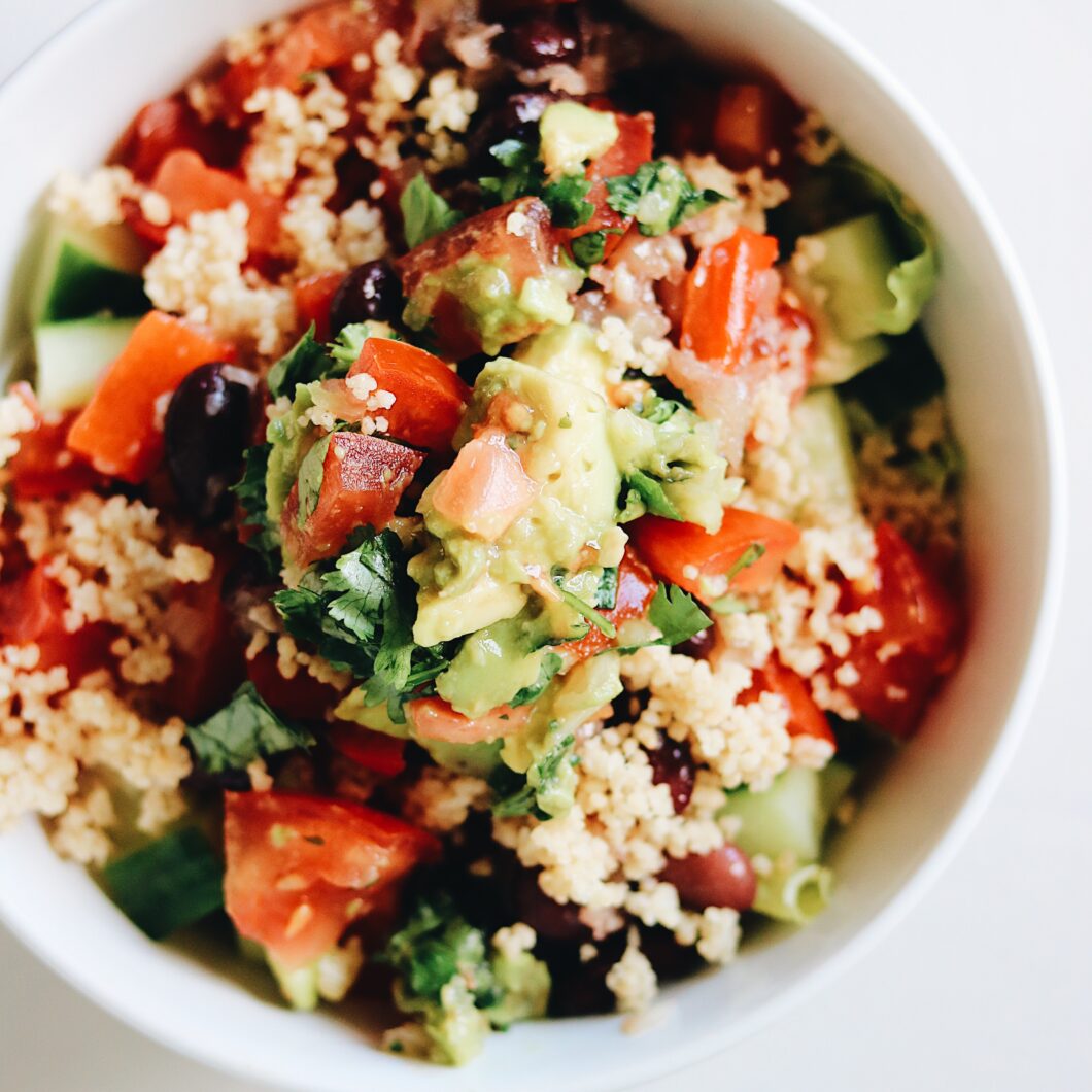 Mexicaanse bowl met guacamole