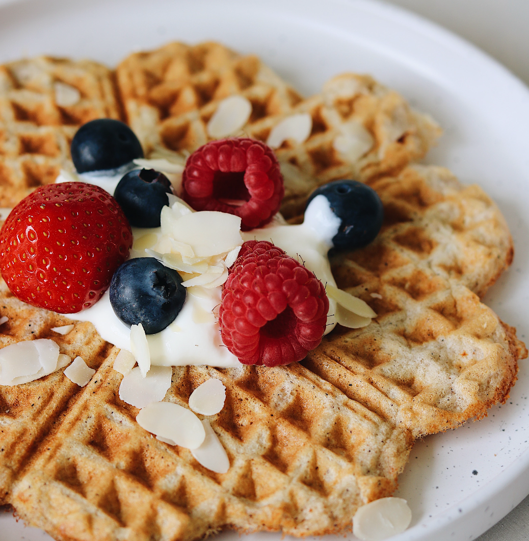 Wafels met fruit