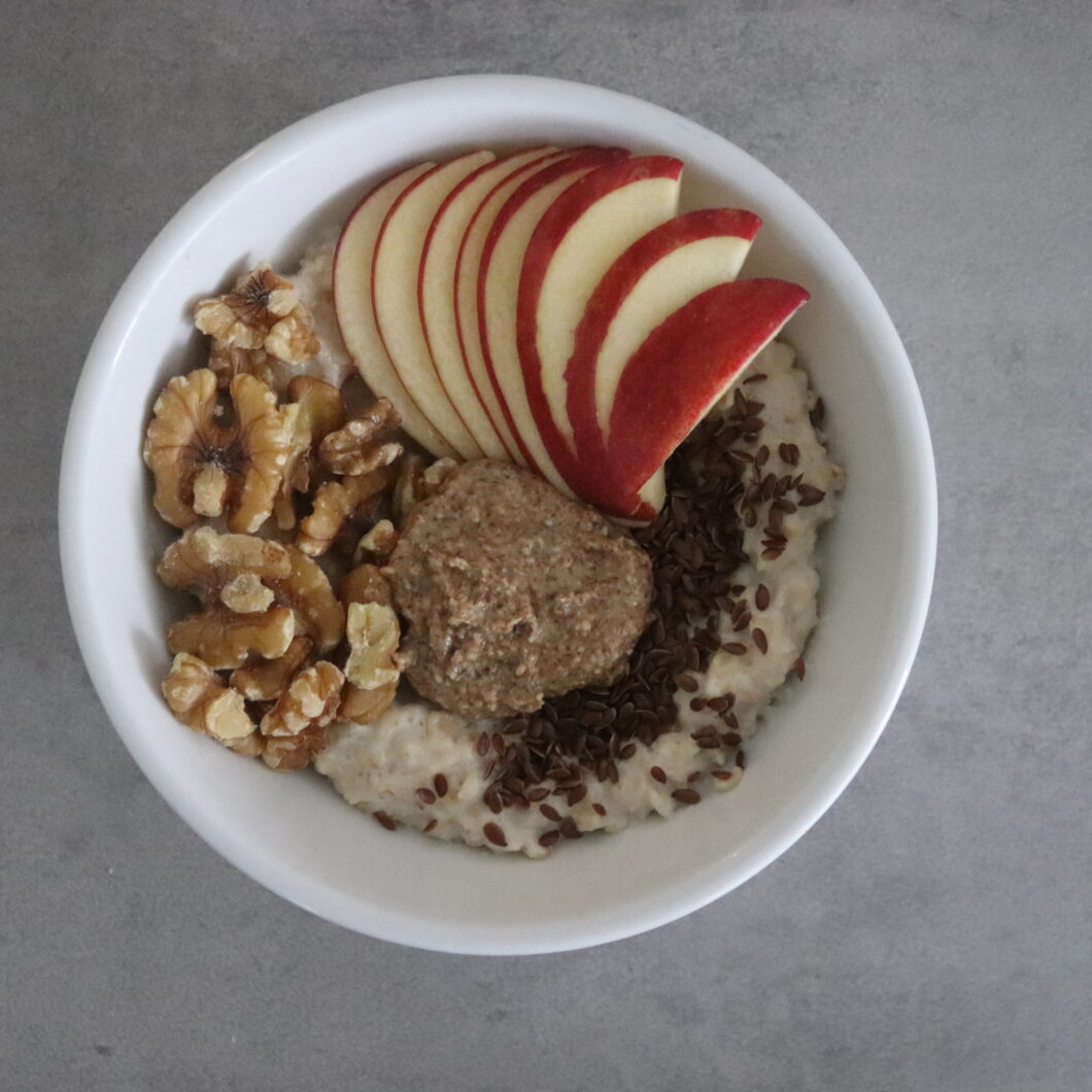 Havermout met appel en walnoten